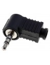 Jack 3,5mm 90°(Male stereo, with grommet straight for cable Audio)