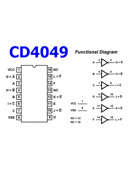 Cd4049 схема включения