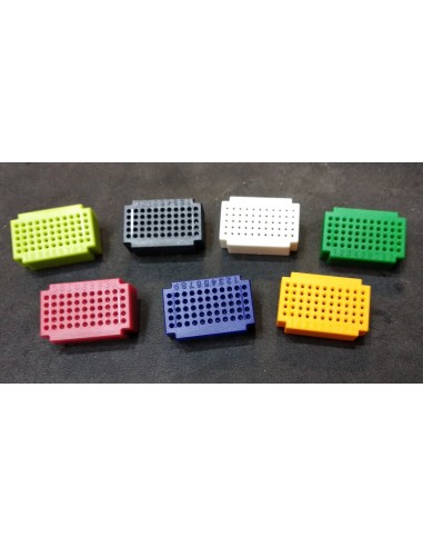 7 Mini Breadboard (Various colors, 30x20mm)