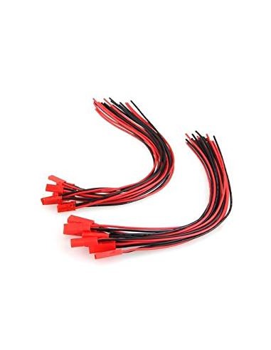 1 JST Rouge Plug 2.54mm Fiche Connecteur Mâle Femelle Câbles Fils Connexion 150mm