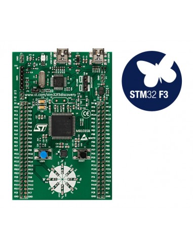 STM32F3 Discovery kit (STM32 F3 series - with STM32F303C MCU, 3D gyroscope, 3D compass and 3D magnetometer)
