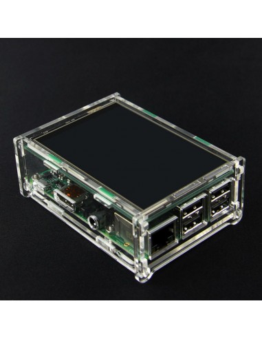 Boitier Raspberry Pi Modèle 3 B+ en Kit pour ecran 3.5" (Transparent)