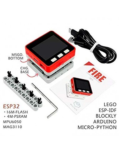 M5Stack Fire Dev Kit (ESP32 dev module, Wifi, Bluetooth 4,  LCD, Battery, etc.)