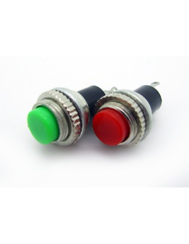 Green Round Door-Ring Push Button Red M10 (switch)