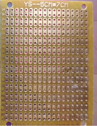 Pre-Connected Two-Hole Prototype Board 5X7 Cm protoboard