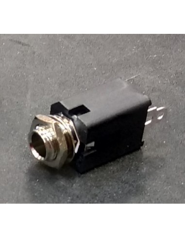 Mono jack 6,35mm, femelle, mounting nut included