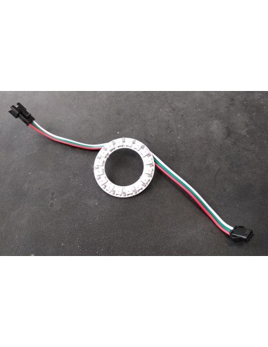 16 LED WS2812 Ring avec fils - (Neopixel compatible, Digital RGB LED with Integrated Drivers)