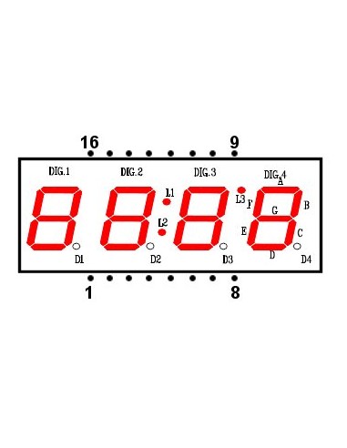 7-segment clock display - 0.39