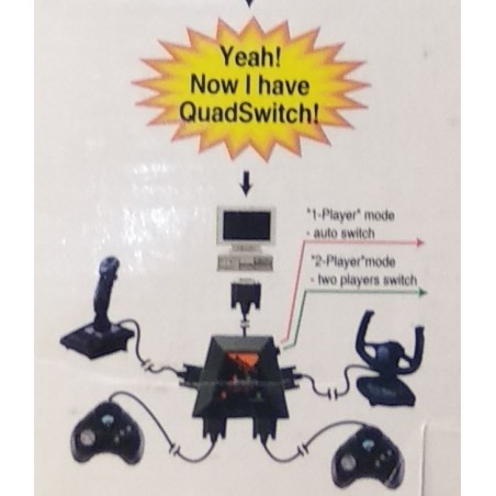 Quadswitch AS A4 Auto 4-Player PC Joystick Switch | HackSpark