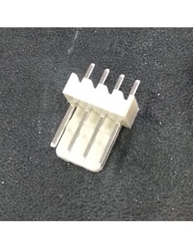 Embase pour circuit imprimé MTA-100, 4 pôles , 2.54mm 1 rangée, 5A, Droit