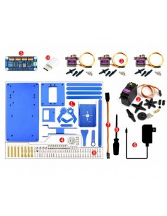 4-DOF Metal Robot Arm Kit for Raspberry Pi, Bluetooth / WiFi  (Robotique)