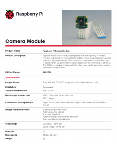 Raspberry Pi Camera Module V2.1