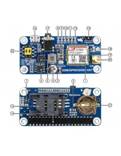 GSM / GPRS / GNSS / Bluetooth HAT for Raspberry Pi