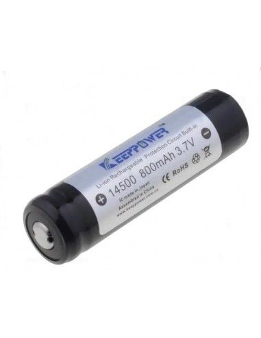 ICR14500 KEEPPOWER Lithium Polymer Battery - Li-Ion 3,7V 800mAh Ø14x52mm