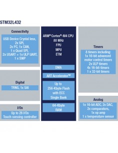 NUCLEO-32 STM32F303K8 Ultra-low-power with FPU Arm Cortex-M4 MCU 72 MHz with 64 Kbytes