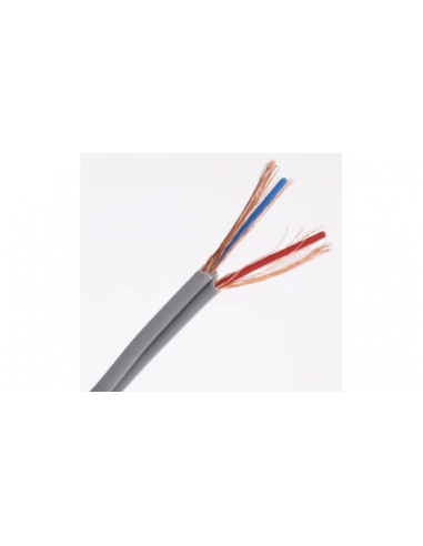 Cable 1 pair 0.078 mm² Double shielded, 29 AWG, Gray sheath (1M)