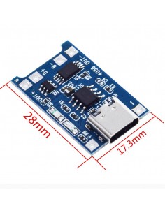 Charging Module Charge for 18650 Lithium Batteries Type C USB LIPO