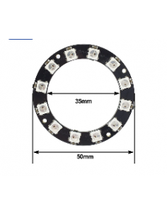 12 LED WS2812 Ring - (Neopixel compatible, Digital RGB LED with Integrated Drivers)