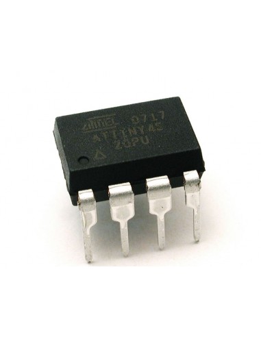 ATtiny45-20PU (microcontroller, 8-bit, 4kB Flash, 0.256kB EEPROM, 6 I/O)