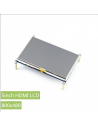 5inch HDMI LCD (G), 800x480, supports various systems, resistive touch