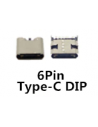 Connecteur 6 PIN USB F Type C Embase, Montage SMD / CMS