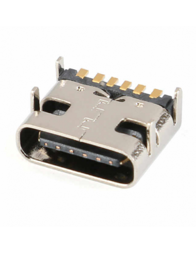 USB Connector, Type C 6PIN USB F, SMD / CMS