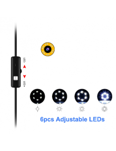 USB Endoscope 3.5M (5.5mm, waterproof, Micro USB OTG and USB, magnet & hook, Android, Win, Mac, Linux)