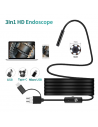 Endoscope USB 3.5m (5.5mm, waterproof, Micro USB OTG et USB, aimant & crochet, Android, Win, Mac, Linux)