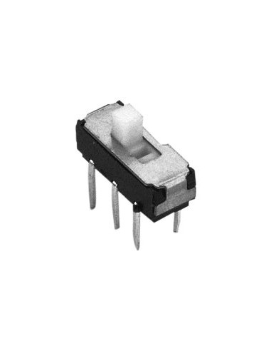Mini Sliding Switch (DPDT, 6-Terminals, 0,3A/6VDC, 2 positions, 2mm travel)