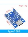 Type-C USB 2.0 3.0 female, Receptacle, 2.54mm PCB Board