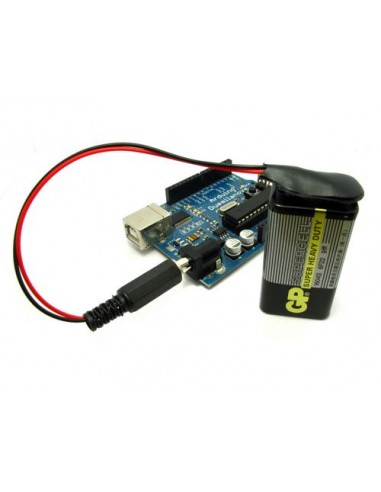 Câble alimentation Arduino pour piles 9V