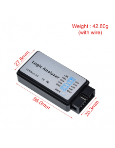 Analyseur logique USB 24MHz 8 canaux 24 m/s