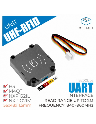 M5STACK U107 - Unité de lecture RFID UHF JRD-4035