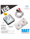Module ECG M5STACK 13.2 (AD8232) avec câbles et électrodes
