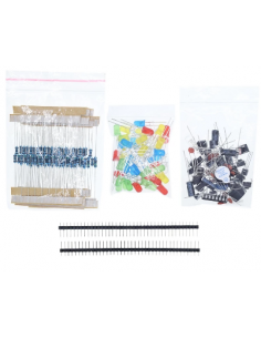 Basic Lite pack kit for Arduino, Raspi and other MCUs (breadboard, cables, leds, buttons, etc.) (Arduino Compatible)