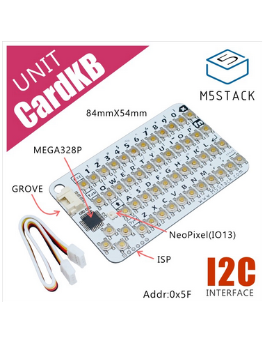 M5Stack Mini Keyboard Unit MEGA328P CardKB Grove