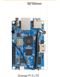 Orange Pi 3 LTS 2GDDR3/8G EMMC avec HDMI Plus WiFi Plus Bluetooth 5.0