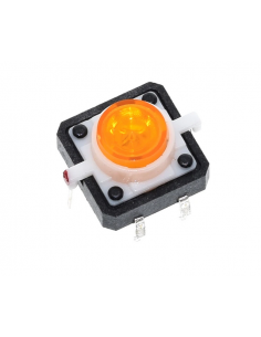 5 Tactile push button, LED, 12x12x7.3mm, red, green, blue, yellow, white.