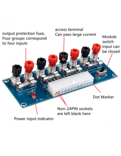 A ATX power adapter, 24-pin terminal output module
