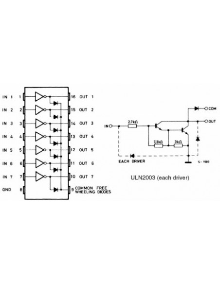 uln2003 darlington transistor array